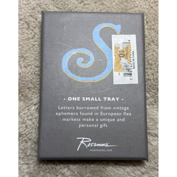 Rosanna Alphabet Studio Monogram "S" Small Tray With Original Box - Picture 6 of 10